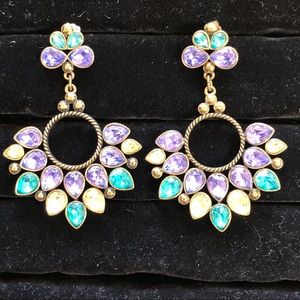 Jeweled drop earrings